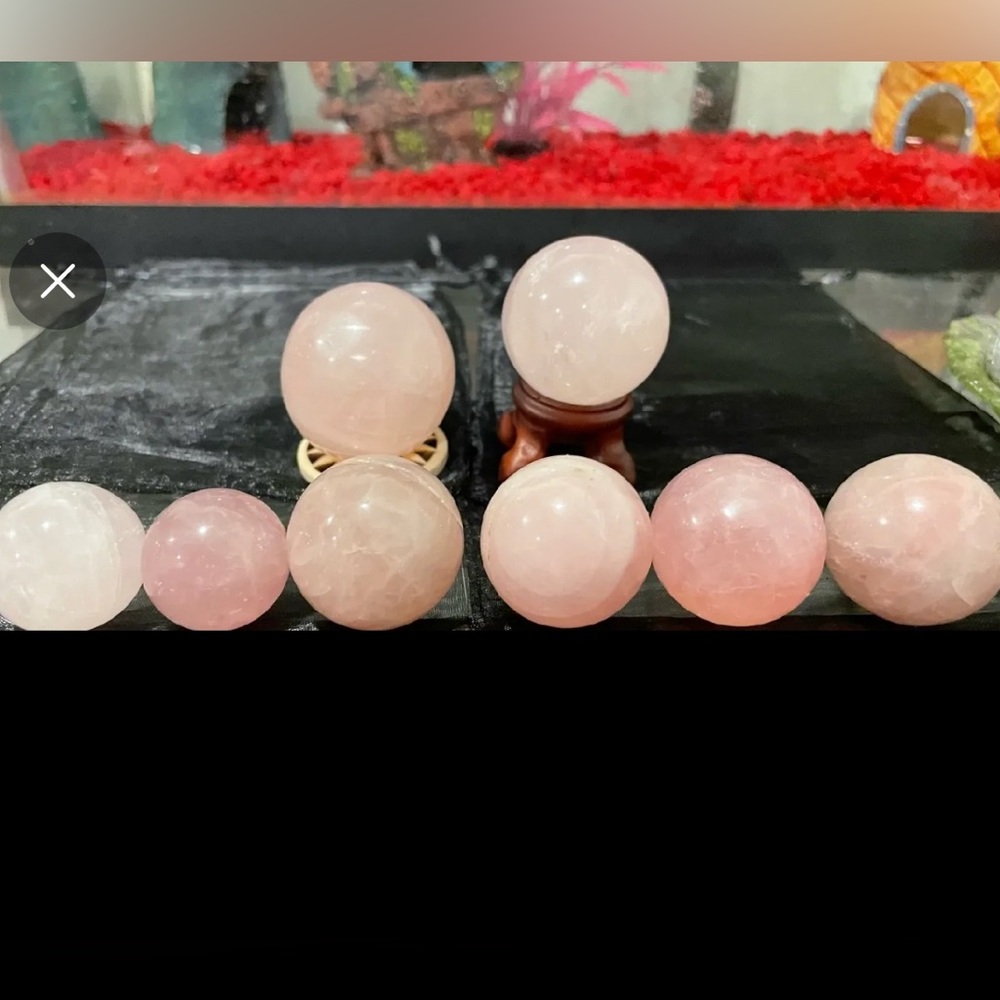 Rose Quartz spheres